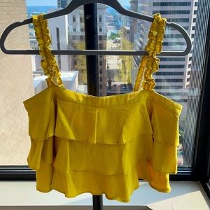 Ruffle Tank - Yellow - Small